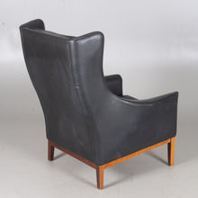 Load image into Gallery viewer, Børge Mogensen, vintage leren fauteuil, Denemarken jaren 60