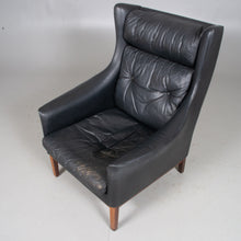 Load image into Gallery viewer, Børge Mogensen, vintage leren fauteuil, Denemarken jaren 60