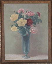 Load image into Gallery viewer, Unidentified painter. Oil on canvas, pasted on panel, signed and dated.