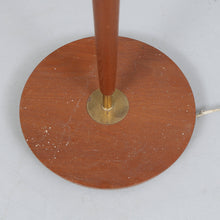 Load image into Gallery viewer, Teak and brass floor lamp, 1950-60's, Örsjö Sweden.