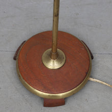Load image into Gallery viewer, Teak and brass floor lamp, Sweden mid-century