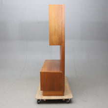 Load image into Gallery viewer, Walnut, bookcase with display case. Sweden 1960's.