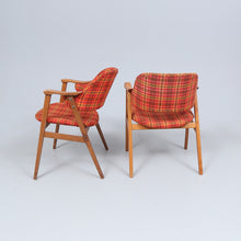 Load image into Gallery viewer, One armchair; mid 20th century  wood and textile.