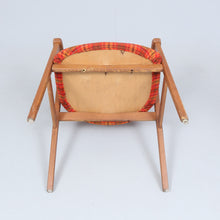 Load image into Gallery viewer, One armchair; mid 20th century  wood and textile.