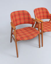 Load image into Gallery viewer, One armchair; mid 20th century  wood and textile.