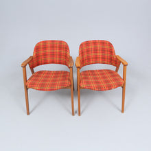 Load image into Gallery viewer, One armchair; mid 20th century  wood and textile.