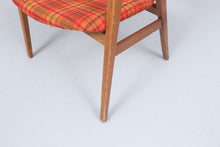 Load image into Gallery viewer, One armchair; mid 20th century  wood and textile.