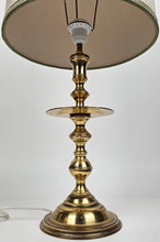 Load image into Gallery viewer, A yellow metal table lamp, second half of the 20th century
