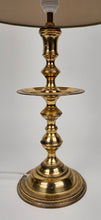 Load image into Gallery viewer, A yellow metal table lamp, second half of the 20th century