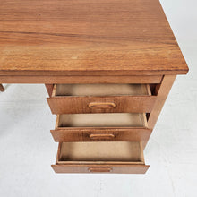 Load image into Gallery viewer, Teak desk with drawers. Sweden 1960's.