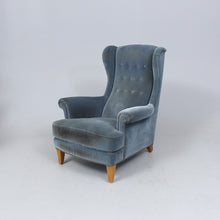 Load image into Gallery viewer, WING CHAIR, velvet, 20th century.