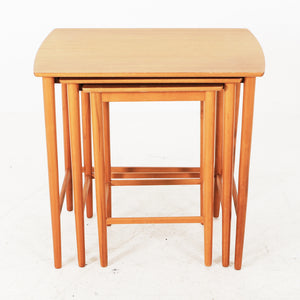 Bijzettafels, vintage teak mini set, Zweden 1960 (#377)
