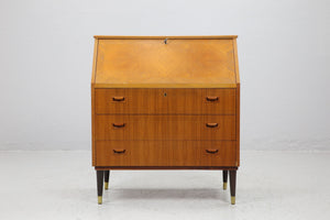 Vintage teak ladekastje, secretaire, Zweden 1960 (#22552)