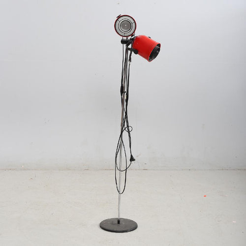 Vintage vloerlamp met twee rode spots, Zweden 1970 (#399)