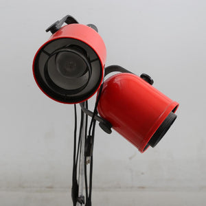 Vintage vloerlamp met twee rode spots, Zweden 1970 (#399)