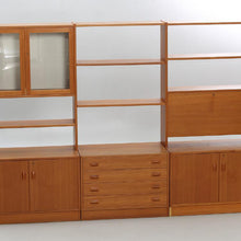 Load image into Gallery viewer, Vintage teak boekenkast in 3 delen Zweden 1960 (414)