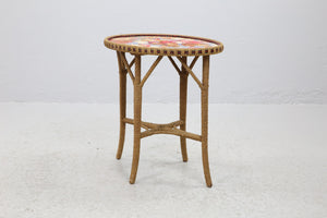 Vintage rotan tafeltje Zweden 1950  (22517)