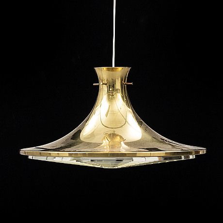 Gouden vintage hanglamp, Zweden 1960 (#213)
