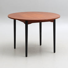 Load image into Gallery viewer, Set Vintage teak eetkamer tafel met 4 stoelen (123)