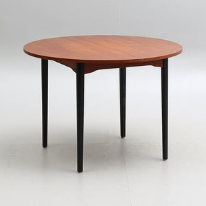 Set Vintage teak eetkamer tafel met 4 stoelen (123)