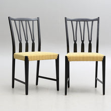 Load image into Gallery viewer, Set Vintage teak eetkamer tafel met 4 stoelen (123)