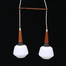 Load image into Gallery viewer, Vintage teak hanglamp, Zweden 1960 (#218)