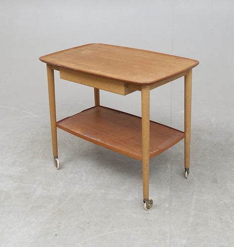 Vintage teak serveerwagen ,Denemarken 1960(235)