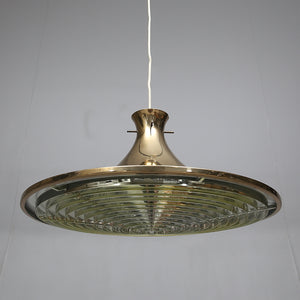 Gouden vintage hanglamp, Zweden 1960 (#213)