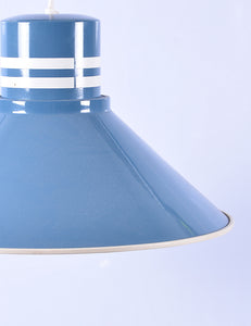 Vintage blauw metalen hanglampen (#199)