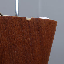 Load image into Gallery viewer, Teakhout met raffia hanglamp jaren 60
