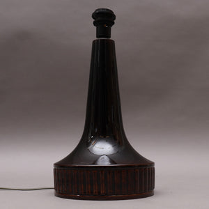 Vintage keramiek vloerlamp met grote kap, Zweden 1950 (#320)