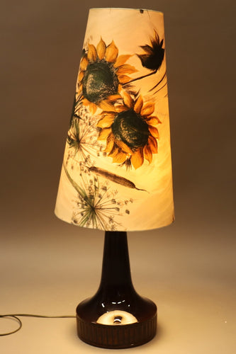 Vintage keramiek vloerlamp met grote kap, Zweden 1950 (#320)