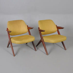 Set van twee Vintage design armstoelen Bengt Ruda, Zweden 1960 (#321)