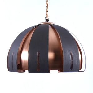 Zware koperen hanglamp Werner Schou, 1970 Denemarken (#380)