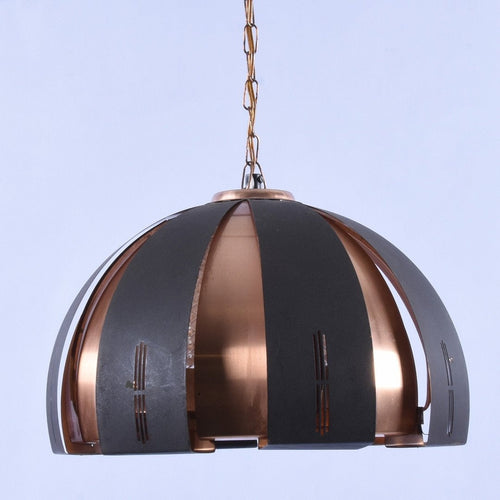 Zware koperen hanglamp Werner Schou, 1970 Denemarken (#380)