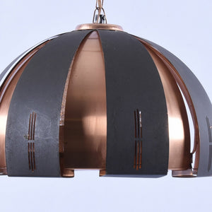Zware koperen hanglamp Werner Schou, 1970 Denemarken (#380)