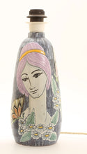 Load image into Gallery viewer, Vintage keramiek lampvoet met gezicht. Zweden 1960 (#382b)