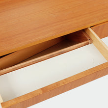 Load image into Gallery viewer, Vintage teak make-up tafel met spiegel en stoel ,Zweden 1950 (#22523)